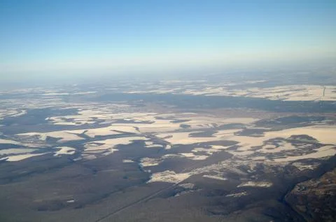 Aerial view in time of winter Stock Photos