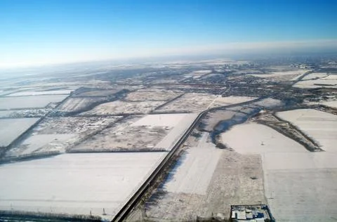 Aerial view in time of winter Stock Photos