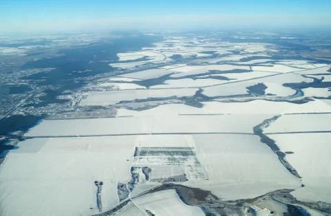 Aerial view in time of winter Stock Photos