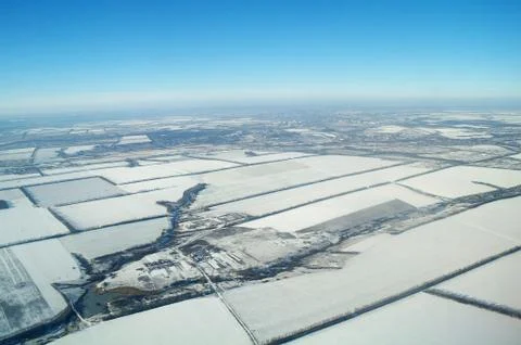 Aerial view in time of winter Stock-Fotos