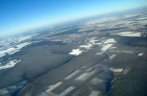 Aerial view in time of winter Stock Photos