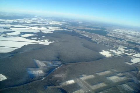 Aerial view in time of winter Stock Photos
