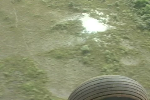 Aerial view with tire Stock Footage 286335