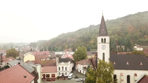 Aerial view of Tokaj Stock Footage 120366153