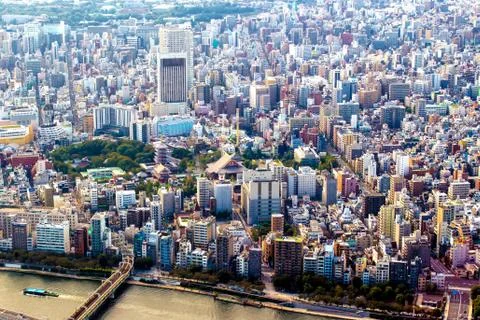 Aerial view of Tokyo Foto stock
