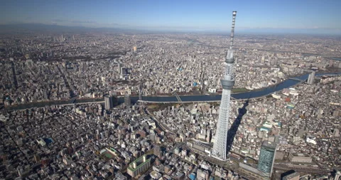 Aerial View of Tokyo Skytree Stock Footage 327878312