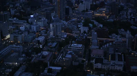 Aerial View of Tokyo Tower Stock Footage 37698462