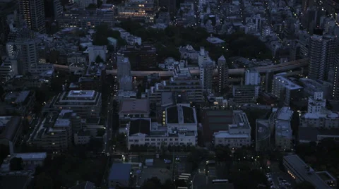 Aerial View of Tokyo Tower Stock Footage 39923686