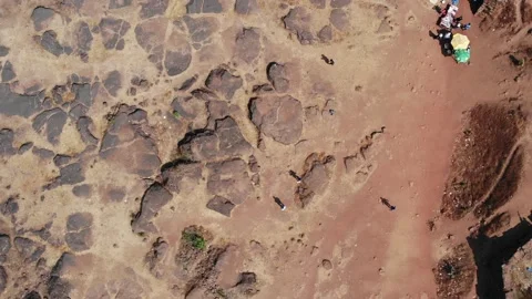 Aerial View from Top to Bottom Over Ancient Chapora Fort in North Goa, India 스톡 동영상 130489957