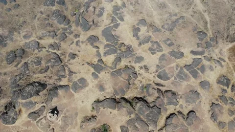 Aerial View from Top to Bottom Over Ancient Chapora Fort in North Goa, India 스톡 동영상 130492057