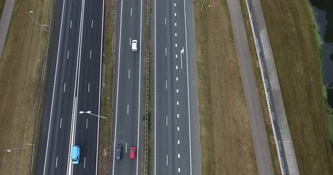 Aerial view from top of highway Stock Footage 99564592