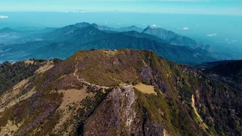 Aerial view top Mount Arjuno Indonesia Stock Footage 289322599