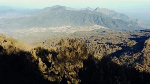 Aerial view top Mount Arjuno Indonesia Stock Footage 289322644