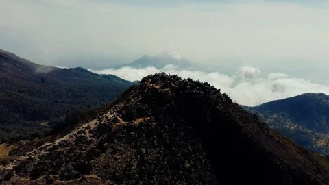 Aerial view top Mount Arjuno Indonesia Stock Footage 289322648