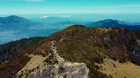 Aerial view top Mount Arjuno Indonesia Stock Footage 289322758