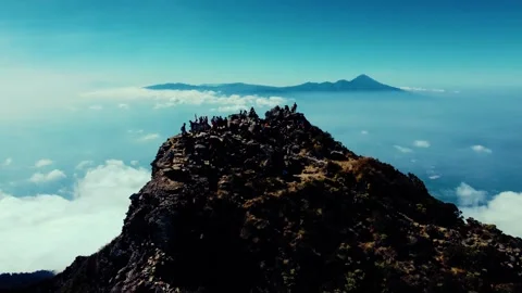 Aerial view top Mount Arjuno Indonesia Stock Footage 289322795