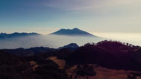 Aerial view top Mount Arjuno Indonesia Stock Footage 289323357