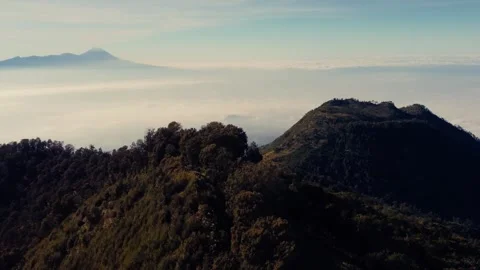 Aerial view top Mount Arjuno Indonesia Stock Footage 289323391