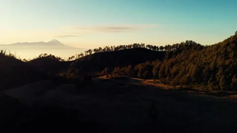 Aerial view top Mount Arjuno Indonesia Stock Footage 289323440