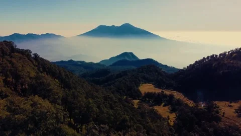 Aerial view top Mount Arjuno Indonesia Stock Footage 289323731