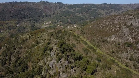 AERIAL VIEW OF THE TOP OF THE MOUNTAIN Stock Footage 105168066