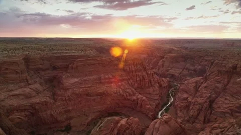 Aerial view top moving over the grand canyon formation. The Desert View Video stock 336577035