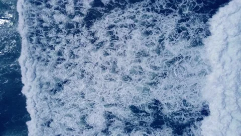 Aerial view top view beach sea sand sun crystal water wave background Stock Footage 172391362