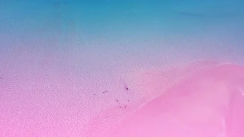 Aerial view Top view of Phuket beach sea. Beautiful sea waves. Pink sand 動画素材 146729734
