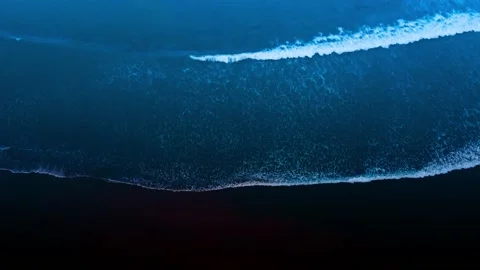Aerial view Top view of Phuket beach sea. Beautiful sea waves. Pink sand 스톡 동영상 146729995