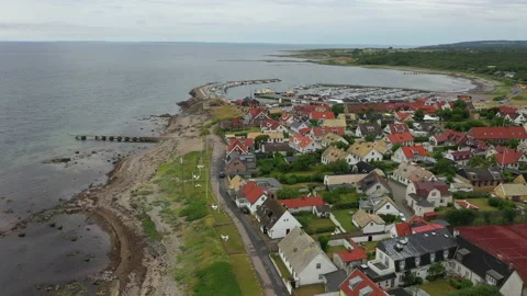 Aerial view of Torekov Stock Footage 156447588