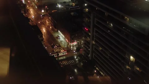 Aerial View Of Toronto Central Core Illuminated On A Clear Night Vídeos de archivo 312526018