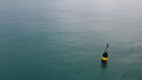 Aerial view of Torre de la Mar beach in Castellon Stock Footage 153555116