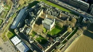 Aerial View Of Tower Of London England Uk Stock Footage