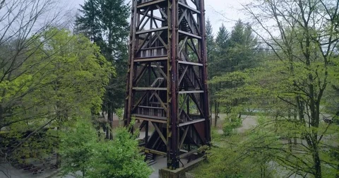 Aerial view on Tower of the Second World War. Germany, Europe Vídeo Stock 84275918