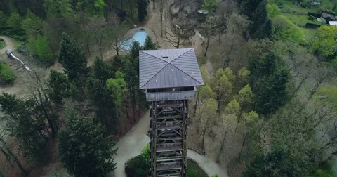 Aerial view on Tower of the Second World War, Germany, Europe 動画素材 84276344