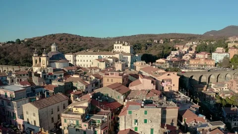 Aerial view of the town of ariccia edited video Stock Footage