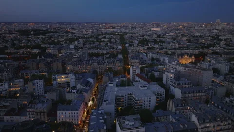 Aerial view of town development in large city. Apartment buildings in Stock Footage 254702784