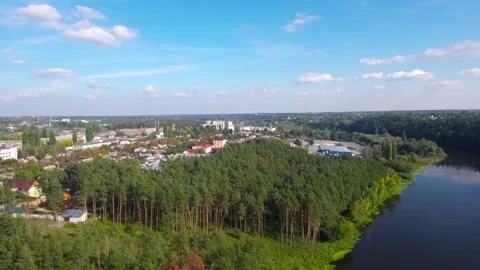 Aerial view of the town Stock-Footage 95838833