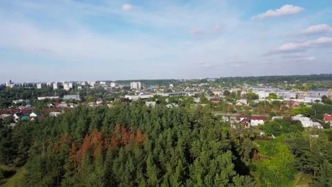 Aerial view of the town Stock-Footage 95838887