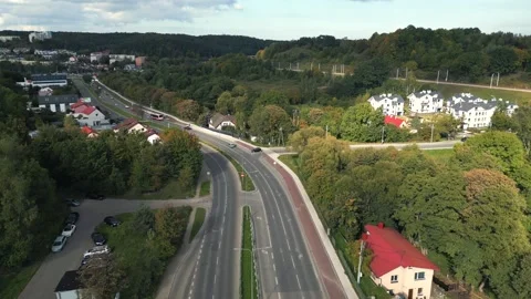 Aerial view of town. Stock Footage 297089809