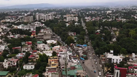 Aerial view of Traffic in Dehradun, Stock Video Pond5