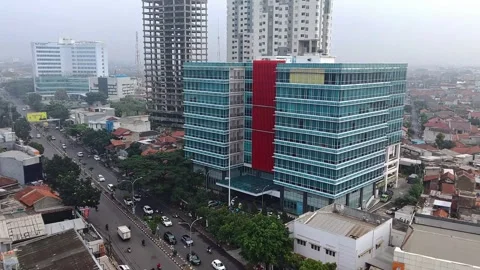 Aerial view of traffic with Drone Stock Footage 276942993