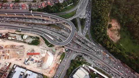Aerial view of traffic Video stock 83724753