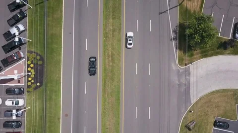 Aerial View of traffic in New Jersey - Birds Eye View Video stock 79694553