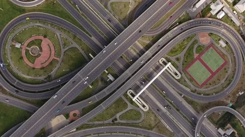 Aerial View of Traffic Road Stock Footage 239019543