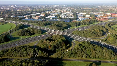 Aerial view of Traffic square 動画素材 119438375