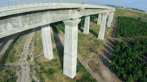 Aerial view of train bridge Video stock 38434761