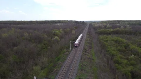 Aerial view train Vídeo Stock 221001787