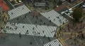 Aerial View Travelers Movement Sidewalk Crowd Crossing People Walk Crowded Tokyo HD Footage