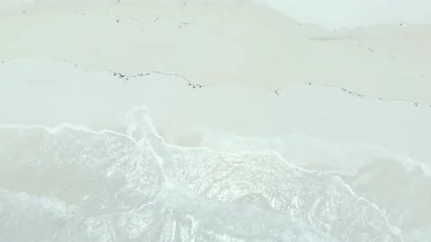 Aerial View of Treasure Cay Beach and Cays, Abaco, Bahamas Stock Footage 135997900